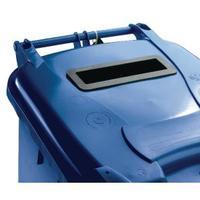 Blue Confidential Waste Wheelie Bin 120 Litre With Slot and Lid Lock