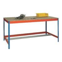 Blue and Orange Workbench With Lower Bar L1800xW900xD900mm 378941