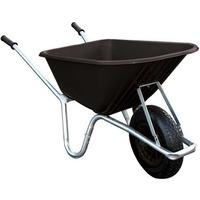 Black Plastic Mucker Wheelbarrow 100ltr / 120kg Capacity