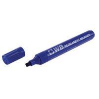 blue permanent chisel tip marker pack of 10 wx26043