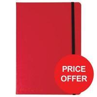 Black n Red A5 90gm2 Casebound Notebook Journal with Soft Cover and
