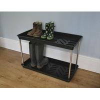 black plastic boot storage and drying tray 2 tier by garland