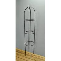 Black Steel Garden Obelisk (1.9m) by Kingfisher