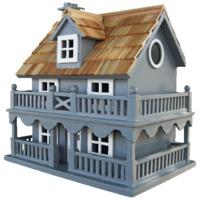 Blue Novelty Cottage Bird House