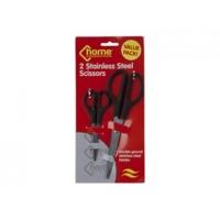 Black Pack Of 2 Stainless Steel Scissors