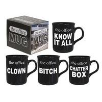 black slogan novelty mug the office chatter box