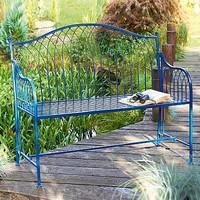 blue folding gothic bench