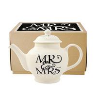Black Toast Mr & Mrs 2 Mug Teapot Boxed