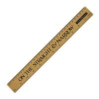 Black Scroll 30cm Wooden Ruler