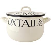 Black Toast Enamel Casserole Pot