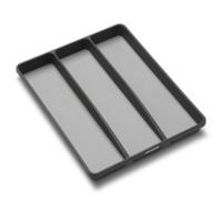 Black Three Slot Utensil Tray