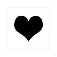 Black Heart Scrabble Symbol White Wall Tile - 100x100x6.5mm
