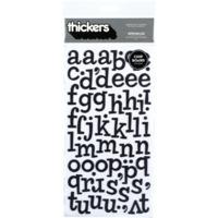 black sprinkles thick glitter alphabet stickers