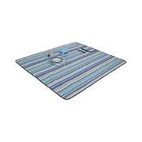 Blue Striped Picnic Rug.