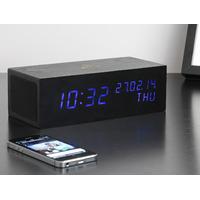 black music click clock led blue