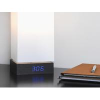 Black Click Clock Lamp LED Blue