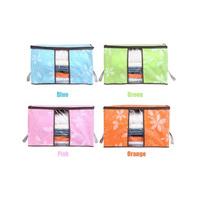 Blue Storage Saving Floral Quilt...