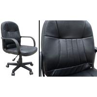 black swivel pu leather office chair