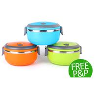 Blue Stainless Steel Durable Air Tight Lunch Box