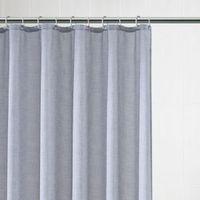 Blanka Grey Textured Shower Curtain (L)1.8 M