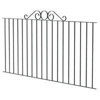 blooma steel swirl top fence l89mm w1810mm