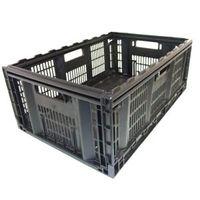 Black 46L Plastic Storage Crate