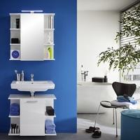 Blanco Bathroom Set In White With High Gloss Fronts And LED