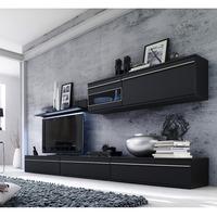 Black Living Room Collection in Matt Black Room Setting 2