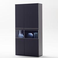 Black Collection Combination Display Cabinet With Led Lights
