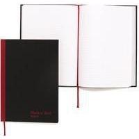 black n red casebound manuscript book 192 pages a5