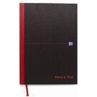 black n red casebound manuscript book 384 pages a4