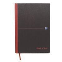 Black n Red Casebound Smart Book 96 Pages A4 Ruled Feint