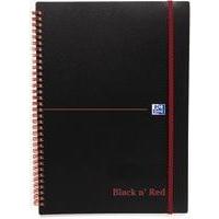 Black n Red Wirebound Elasticated Notebook A5