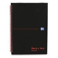 Black n Red Wirebound Notebook A5 140 Pages Ruled Feint
