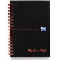 Black n Red Wirebound Notebook A6 140 Pages Ruled Feint