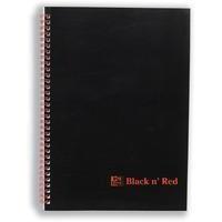black n red wirebound premium soft cover notebook a4 100
