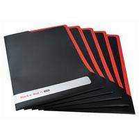 Black n Red by Elba L Polypropylene Folder (1 x Pack of 5)