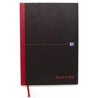 black n red casebound manuscript book 192 pages a4