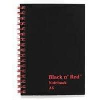 Black n Red Wirebound Premium Softcover Notebook A6 100