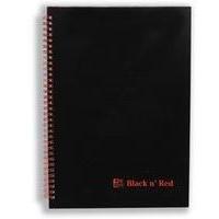black n red wirebound smart book 140 pages ruled feint a5