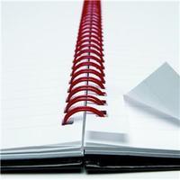 black n red a4 book wirebound notebook ruled with 90gm2 ruled 140 page ...