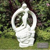 blissful halo statue white