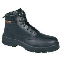 Black size 7 safety boot WATER RESISTANT LEATHER, STEEL TOE CAP AND MIDSOLE
