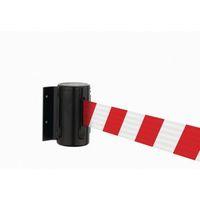 BLACK 2.3M WALL MOUNTED UNIT WITH RED AND WHITE CHEVRON WEBBING