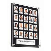 BLACK STAFF PHOTO BOARD 20 CAPACITY c/w SECURITY FRONT