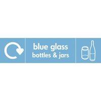 BLUE GLASS BOTTLES SELF-ADHESIVE VINYL 350 x 100