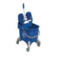 BLUE PLASTIC BUCKET PILE 30 L WITH BLUE WRINGER