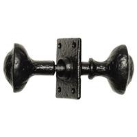 Black Antique Ironwork Rim Knobs and Covered Keyhole Cover 1553A