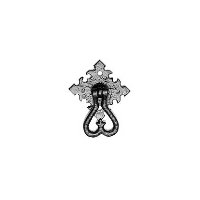 black antique ironwork cupboard handle 60x60mm 996