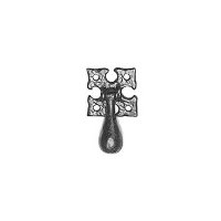 black antique ironwork cupboard handle 40x40mm 1527